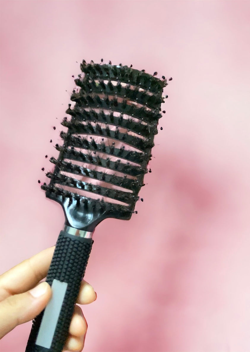 Brosse de cheveux magique en poils de sanglier